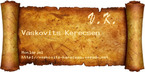 Vaskovits Kerecsen névjegykártya